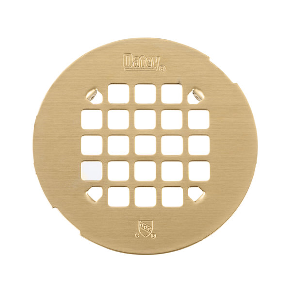 Grille De Drain De Douche Oatey - 4x4 Pouces - Acier Inoxydable Doré Mat - Neuf